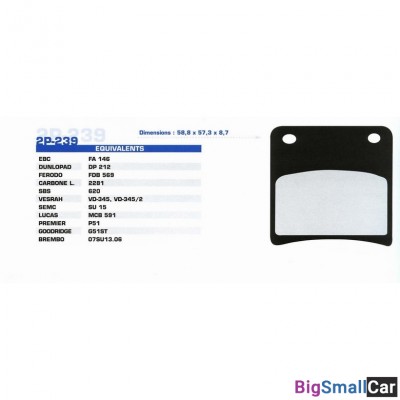 Тормозные колодки Nissin 2P-239NS - купить Белой Глине