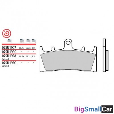 Тормозные колодки BREMBO SINTER 07SU19SA - купить Белой Глине