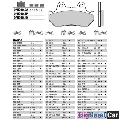 Тормозные колодки BREMBO CARBON CERAMIC 07HO1010 - купить Белой Глине