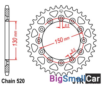 Звезда ведомая JT JTR245/2.45 - купить Белой Глине