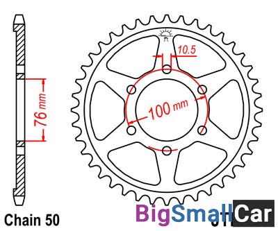 Звезда ведомая JT JTR816.44 - купить Белой Глине
