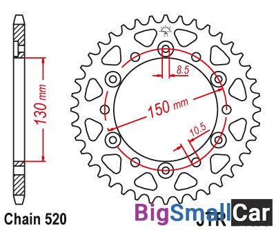 Звезда ведомая JT JTR245/3.42 - купить Белой Глине