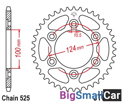 Звезда ведомая JT JTR745.42 - купить Белой Глине