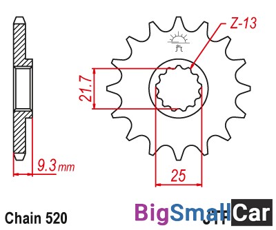 Звезда ведущая JT JTF1539.14RB - купить Белой Глине