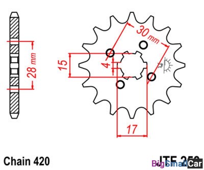 Звезда ведущая JT JTF253.14 - купить Белой Глине