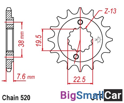 Звезда ведущая JT JTF1401.14 - купить Белой Глине