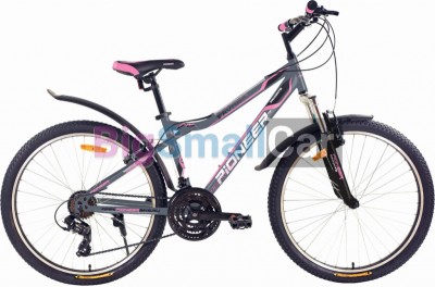Горные велосипеды PIONEER FAVORITE 26/16 gray-black-pink